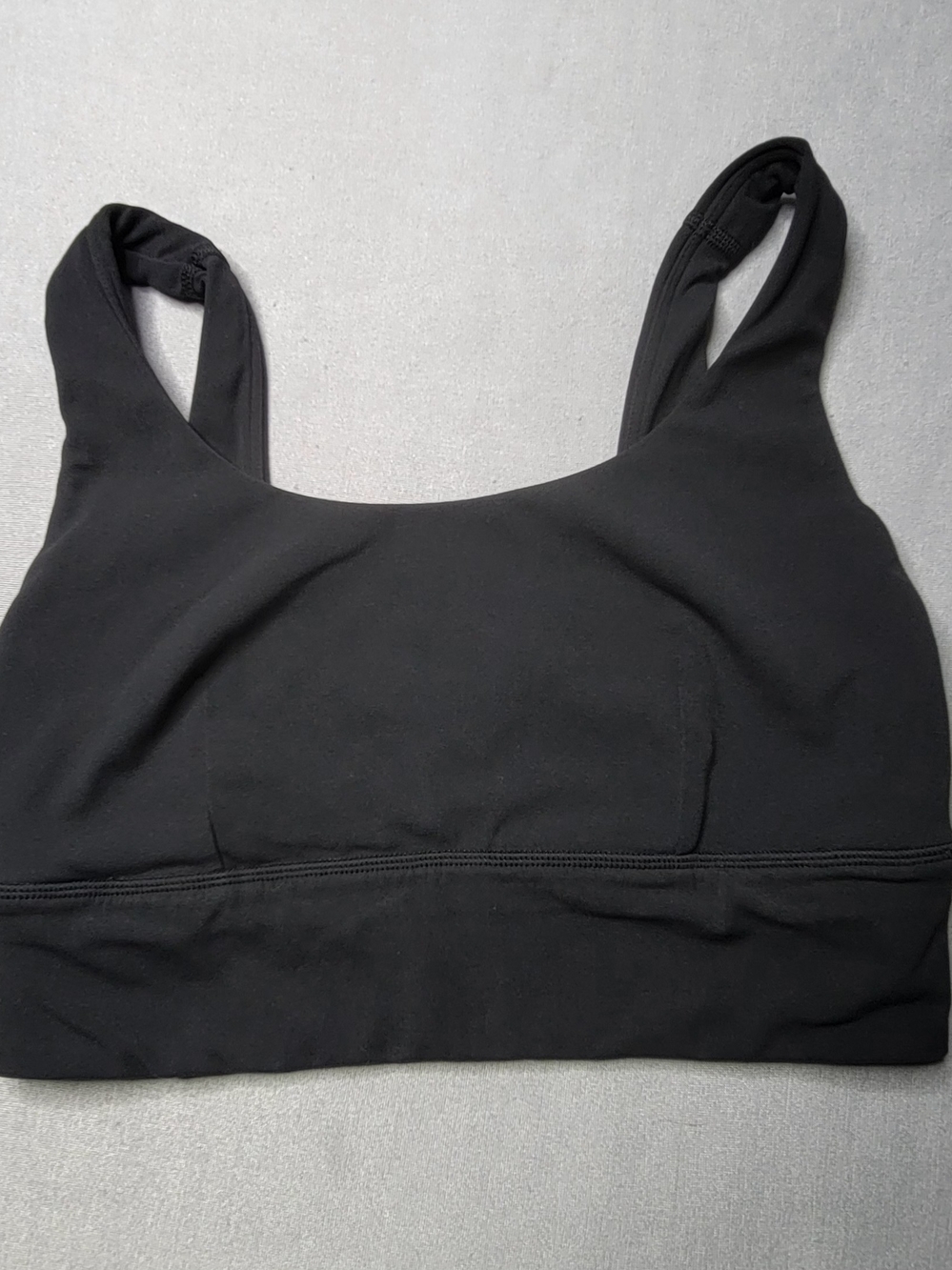 lululemon Ultralu Square-Neck Workout Bra Black Sports Bra